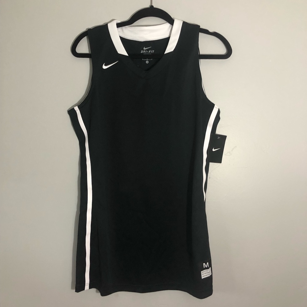 Nike black/white jersey tank top